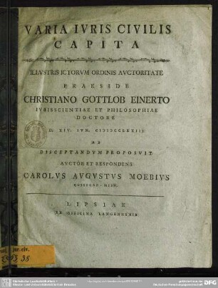 Varia Iuris Civilis Capita