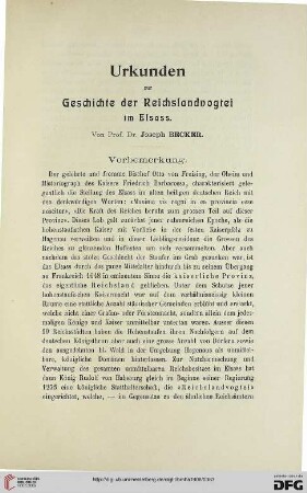 2.Ser. 21.1906: Urkunden zur Geschichte der Reichslandvogtei im Elsass