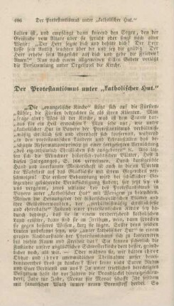 406-407 Der Protestantismus unter "katholischer Hut"
