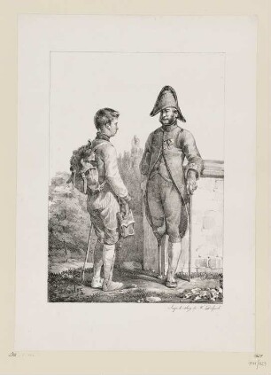 Junger Soldat und Invalide