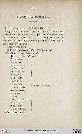 Séance du 6 février 1891