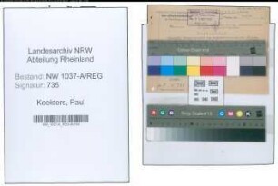 Entnazifizierung Paul Koelders , geb. 00.00.0000 (Verw.Angestellter)
