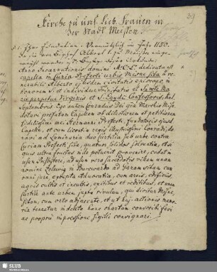Bl. 39-61. Kirche zu uns. Lieb. Frauen in der Stadt Meissen