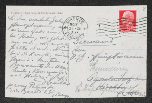Brief von Theodor Däubler an Gerhart Hauptmann