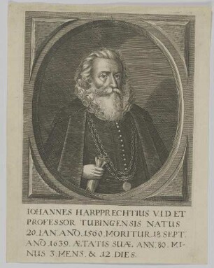 Bildnis des Iohannes Harpprechtus