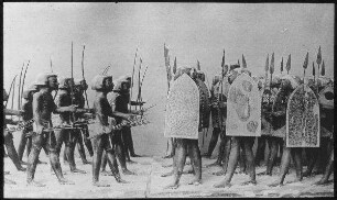 Ägypt. Soldaten nach Modellen. Ägypt. Soldaten aus Holz. Kairo. Mus.
