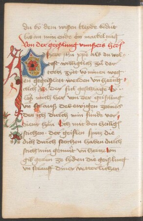 Rankeninitiale O (mit Blüten)
