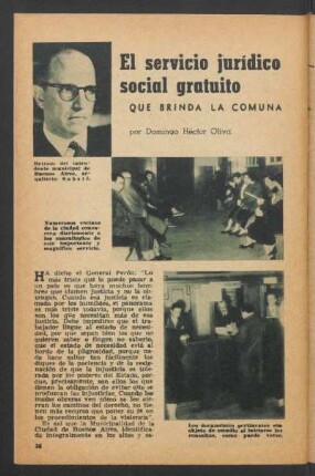 El servicio jurídico social gratuito