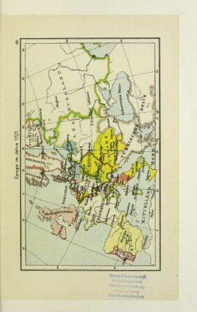 Europa im Jahre 1721