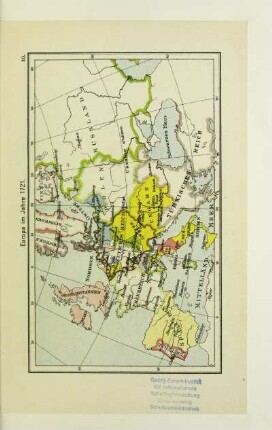 Europa im Jahre 1721