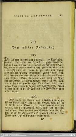 VIII. Vom wilden Federvieh