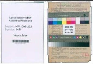 Entnazifizierung Max Noack , geb. 24.01.1905 (Schauspieler)