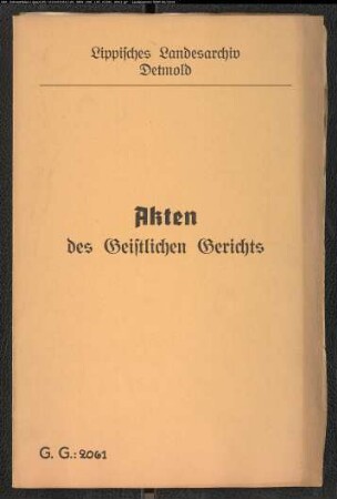 Anna Margrete Ilsabein Welner aus Schwelentrup (Amt Sternberg) gegen Hermann Henrich Korff zu Niedermeien (Amt Varenholz), wegen einer Eheklage. Trauung 5.10.1722 auf der Wehme