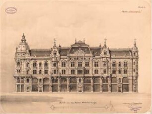 Bebauung der Kaiser-Wilhelm-Straße, Berlin: Fassade an der Kaiser-Wilhelm-Straße