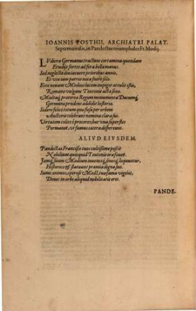 Pandectae Trivmphales, siue, Pomparvm, Et Festorvm Ac Solennivm Apparatvvm ... quot hactenus vbiq[ue] gentium re bello bene gesta ... edita concelebraque sunt, Tomi Dvo : Qvorvm Prior De Trivmphis ... heroum ... tractat: Posterior ... Hastilvdiorvm Per Germaniam tradit initia ... Opvs ... collectum, ... a Francisco Modio I.C. Brvgensi ..., 1