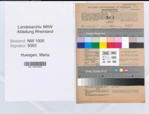 Entnazifizierung Maria Huesgen, geb. 01.01.1898 (Telefonistin)