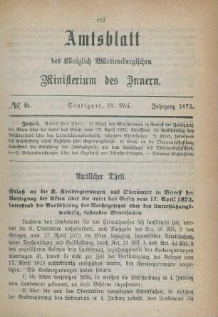 No. 15 - 21. = 21. Mai - 24. Juli