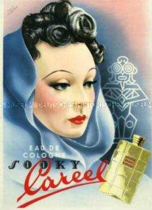 Werbeblatt für Eau de Cologne