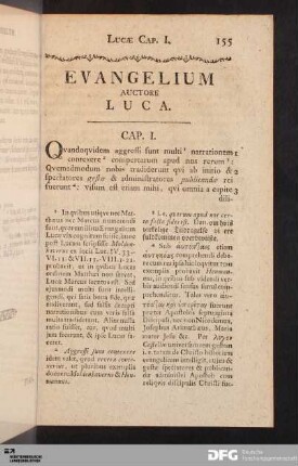 Evangelium Auctore Luca.