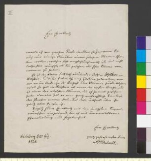 Brief von Thibaut, Anton Friedrich Justus an Goethe, Johann Wolfgang von