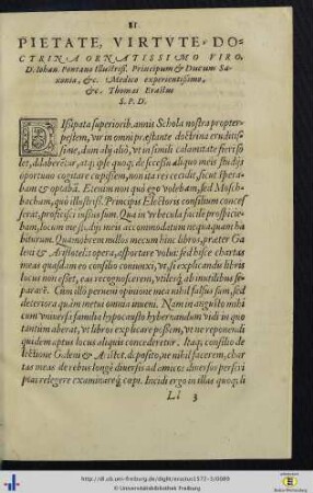 Pietate, Virtute, Doctrina Ornatissimo Viro D. Iohan. Pontano …