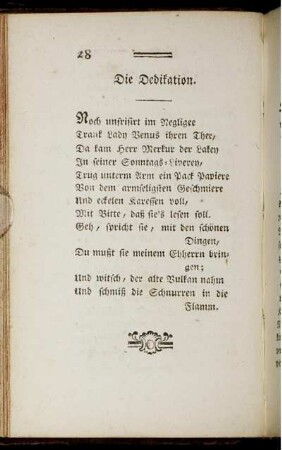 Die Dedikation.