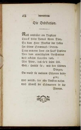 Die Dedikation.