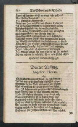 Dritter - Der Fünffte Auffzug.