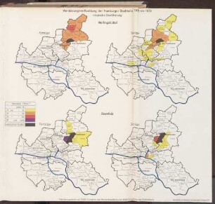 Wanderungsverflechtung der Hamburger Stadtteile 1971 bis 1973: Wellingsbüttel, Bramfeld