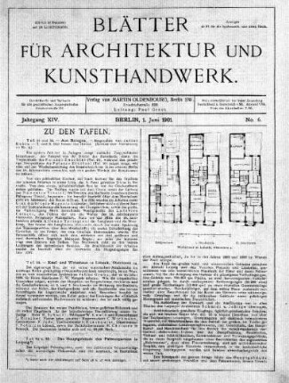 No. 6, 1. Juni 1901