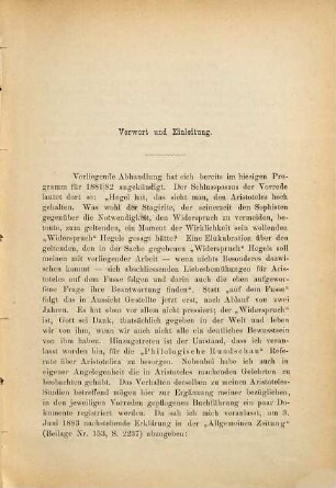 Hegels Lehre vom Widerspruch Missverständnissen gegenüber verteidigt : mit einem den alten Aristoteles und moderne Aristoteles-Interpreten betreffenden Vorwort