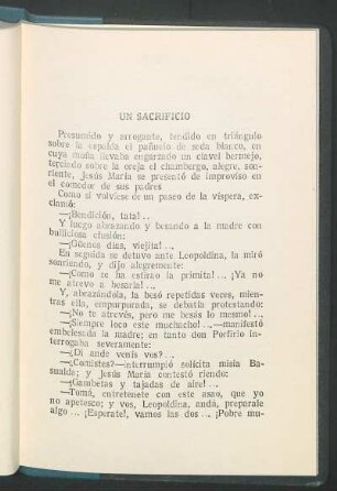 Un sacrificio