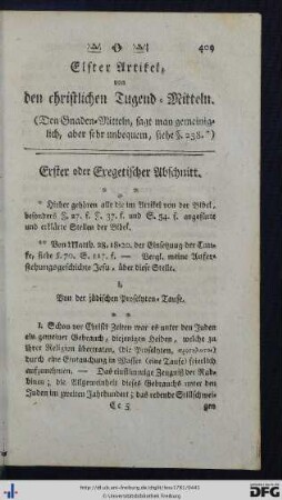 Elfter Artikel von den christlichen Tugend-Mitteln.