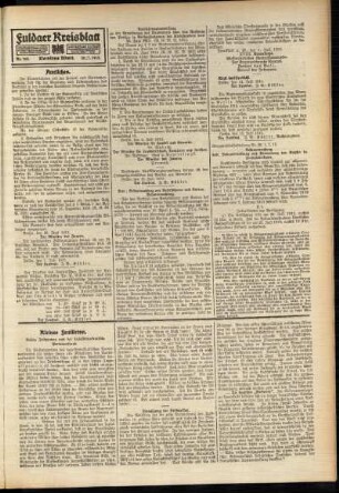 Zweite Ausgabe vom Dienstag, den 20. Juli 1915.