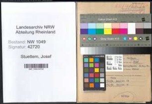 Entnazifizierung Josef Stuettem , geb. 21.06.1903 (Angestellter)