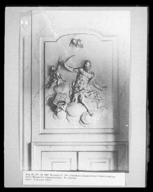Stuckrelief, Hl. Paulus : Jagdschloss Hubertusburg, Schlosskapelle, Stuckrelief, Hl. Paulus