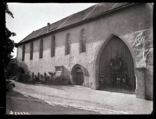 Klosterkirche; Südseite mit Pfeiler des abgerissenen Querbaues