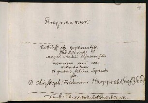 Harrprecht, Christoph Friedrich [Professor]. Tübingen, 24.09.1755.