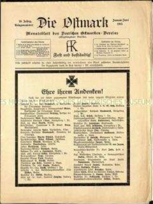 Monatsblatt des Deutschen Ostmarken-Vereins. 20. Jahrgang, 1915
