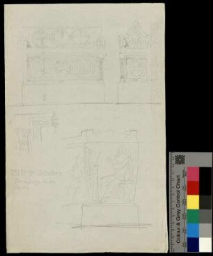 Mittelalterliche Sarkophage in der Krypta der Kathedrale von Palermo