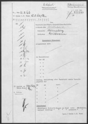 Willsbach: Visitationsbericht mit Pfarrbericht 1966