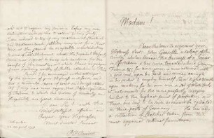 Peter Perez Burdett an Karoline Luise von Baden (Karlsruhe)