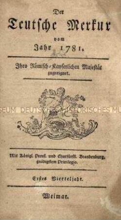 Der Deutsche Merkur, Jg. 1781 (Januar bis Dezember)
