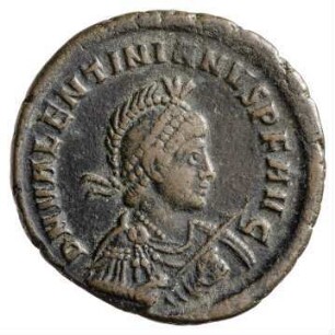 Münze, Aes 2, 9. August 378 bis 25. August 383 n. Chr.