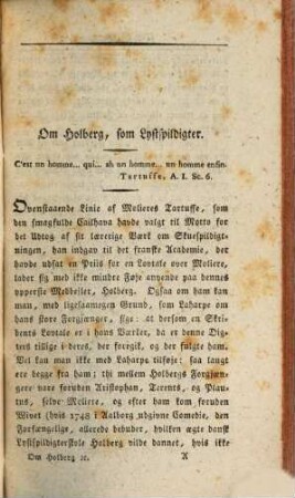 Om Ludvig Holberg som Lystspildigter og om hans Lystspil, 1