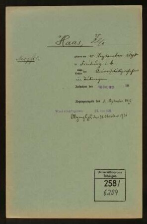 Haas, Ilse * 10.9.1898