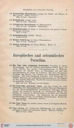 Europäisches und orientalisches Porzellan