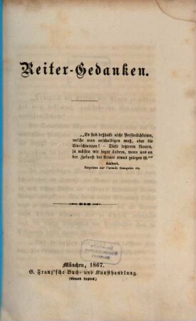 Reiter-Gedanken