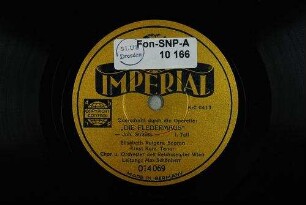 Querschnitt durch die Operette: "Die Fledermaus"; 1. Teil / Joh. Strauss
