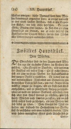 Zwölftes Hauptstück. Von Würden.
